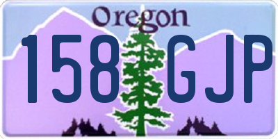 OR license plate 158GJP