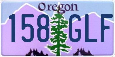 OR license plate 158GLF
