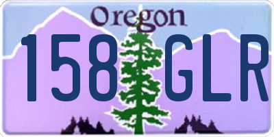 OR license plate 158GLR