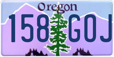 OR license plate 158GOJ