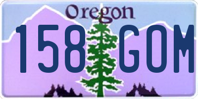 OR license plate 158GOM