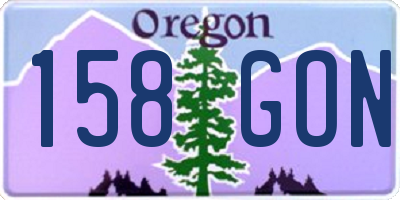 OR license plate 158GON