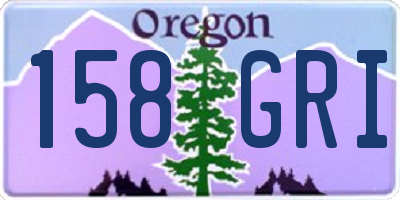 OR license plate 158GRI