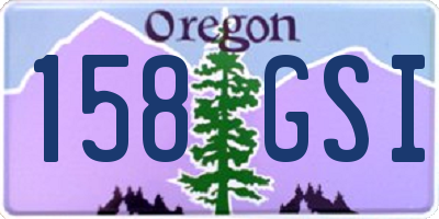 OR license plate 158GSI