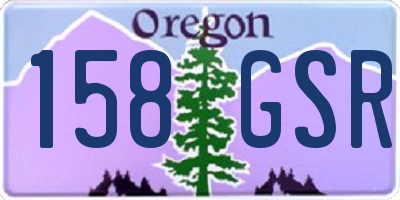 OR license plate 158GSR