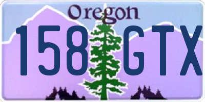 OR license plate 158GTX