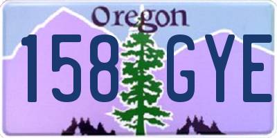 OR license plate 158GYE