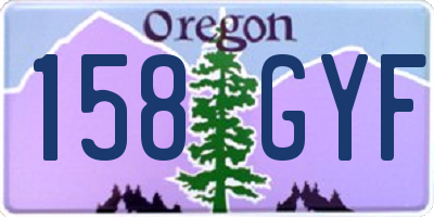 OR license plate 158GYF