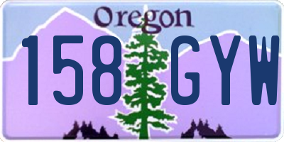 OR license plate 158GYW