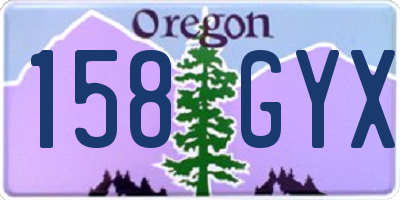 OR license plate 158GYX