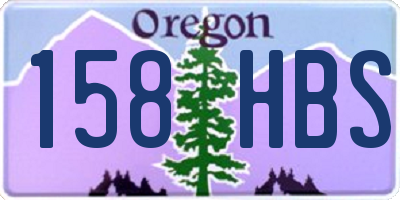 OR license plate 158HBS