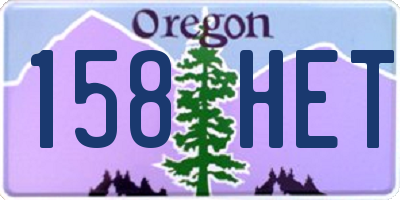 OR license plate 158HET