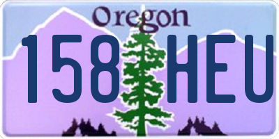 OR license plate 158HEU