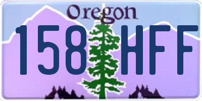 OR license plate 158HFF