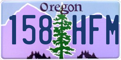 OR license plate 158HFM