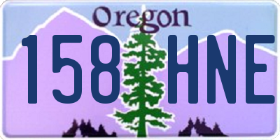 OR license plate 158HNE