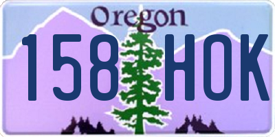OR license plate 158HOK