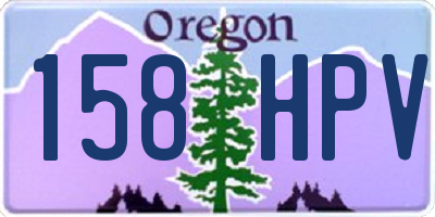 OR license plate 158HPV