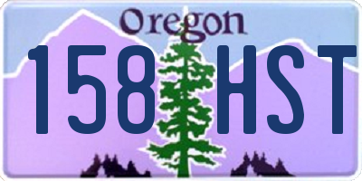 OR license plate 158HST