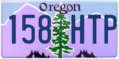 OR license plate 158HTP