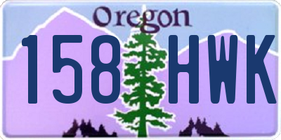 OR license plate 158HWK