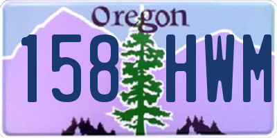 OR license plate 158HWM