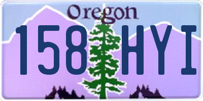 OR license plate 158HYI