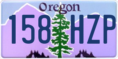 OR license plate 158HZP