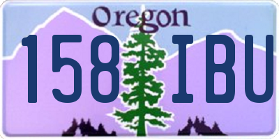 OR license plate 158IBU