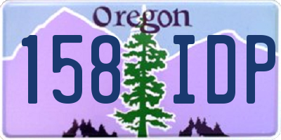 OR license plate 158IDP