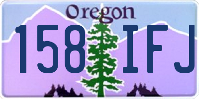 OR license plate 158IFJ