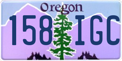 OR license plate 158IGC