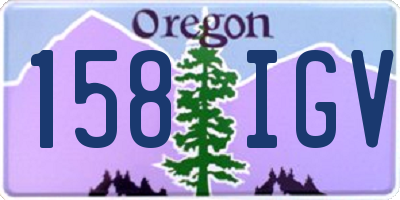 OR license plate 158IGV