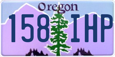 OR license plate 158IHP