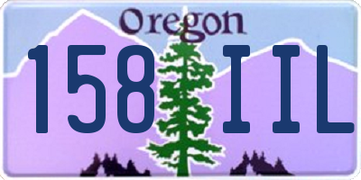 OR license plate 158IIL