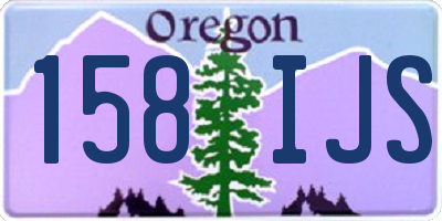 OR license plate 158IJS