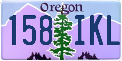 OR license plate 158IKL