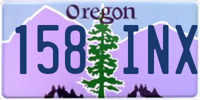 OR license plate 158INX