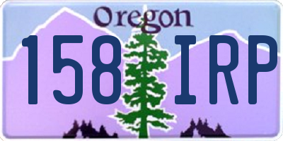 OR license plate 158IRP