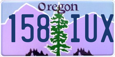 OR license plate 158IUX
