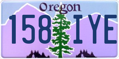 OR license plate 158IYE
