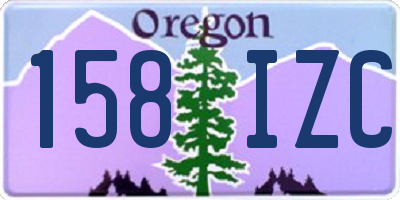OR license plate 158IZC