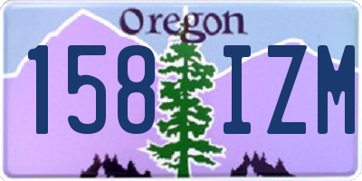 OR license plate 158IZM