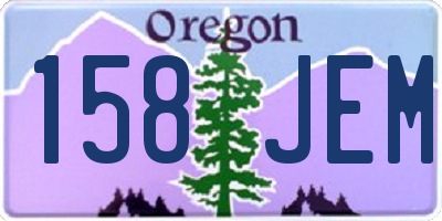 OR license plate 158JEM