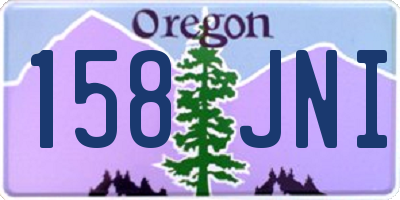 OR license plate 158JNI