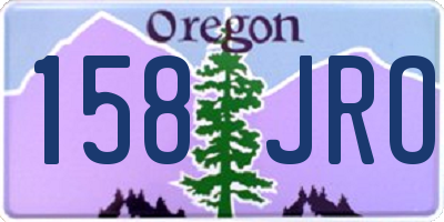 OR license plate 158JRO