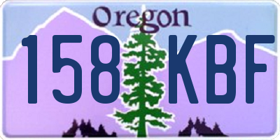 OR license plate 158KBF
