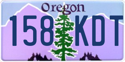OR license plate 158KDT