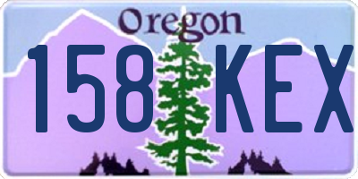 OR license plate 158KEX