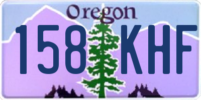 OR license plate 158KHF